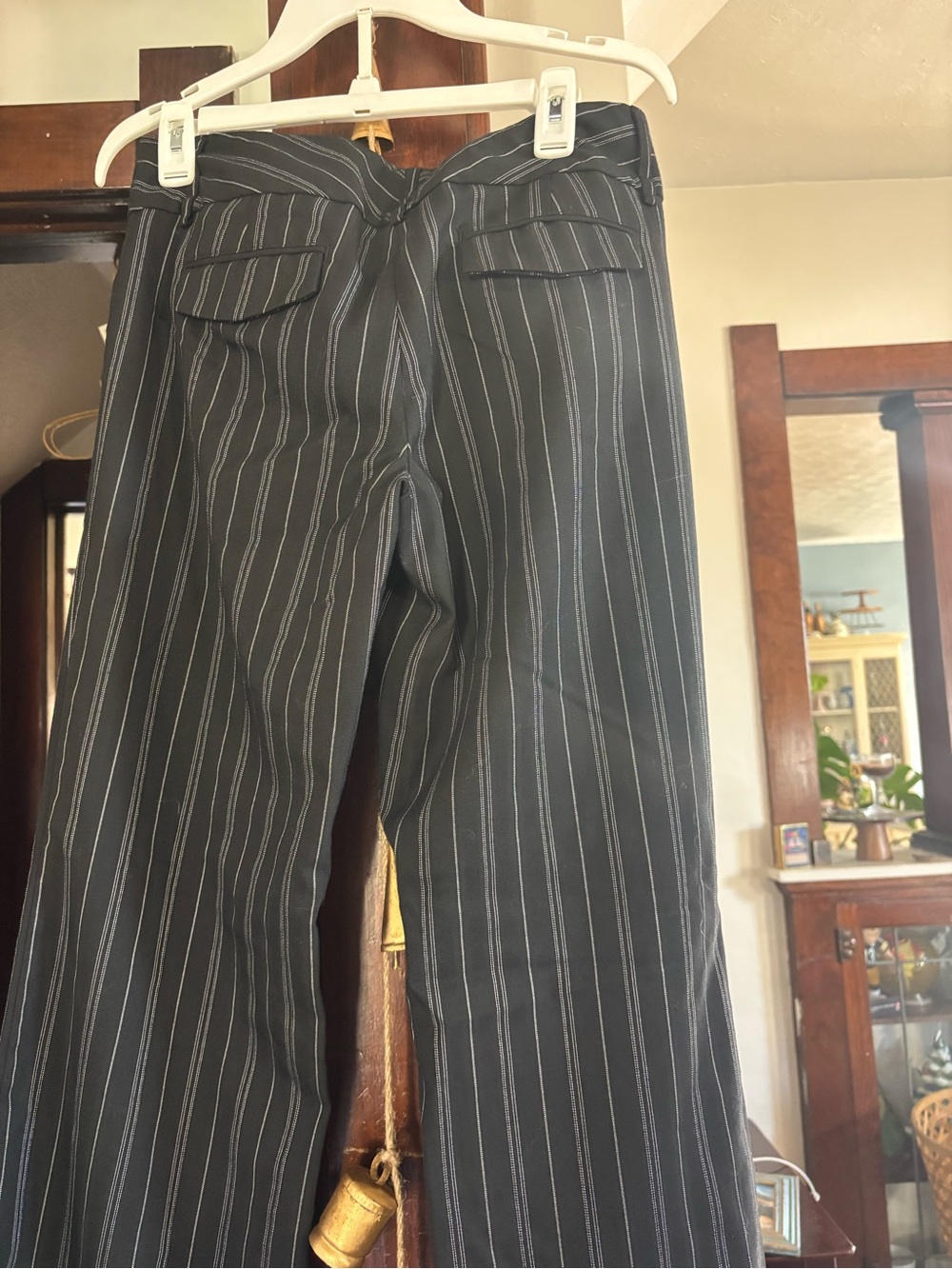 Women’s  Black Pinstripe Dress Trousers - Picture 5 of 5